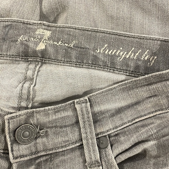 7 FOR ALL MANKIND Y2K low rise STRAIGHT Leg jeans - washed grey - Picture 6 of 8